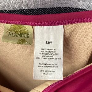 Woman’s swim dress. Size 22W. Smoke free.Excellent condition. Color is Fuchsia